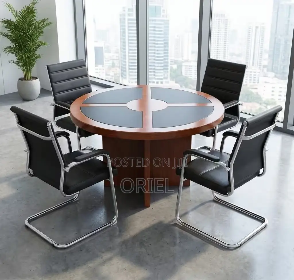 Office Boardroom Table : 1.2m Round Conference Table