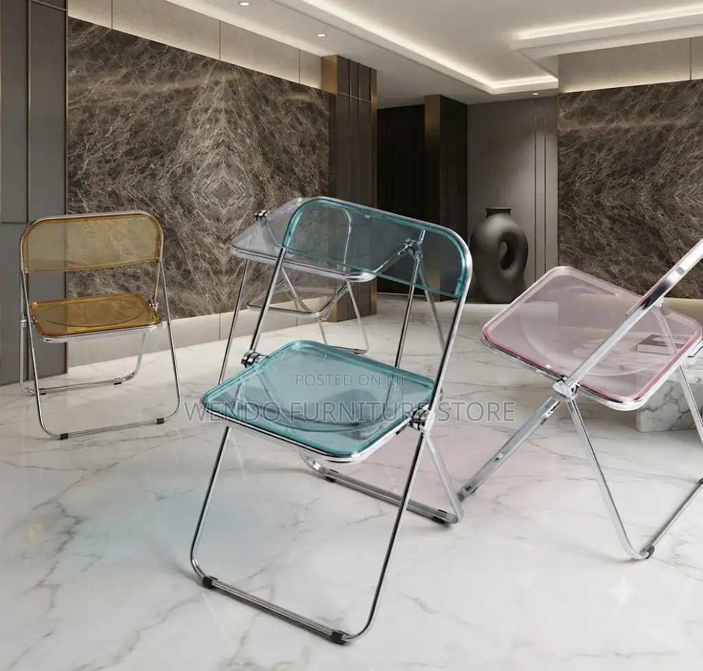 Home Chairs; Foldable Clear Sled Based Home Chairs