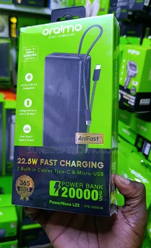 Oraimo 22.5w 20,000mah Powernova L22 Opw-5205cm Powerbank