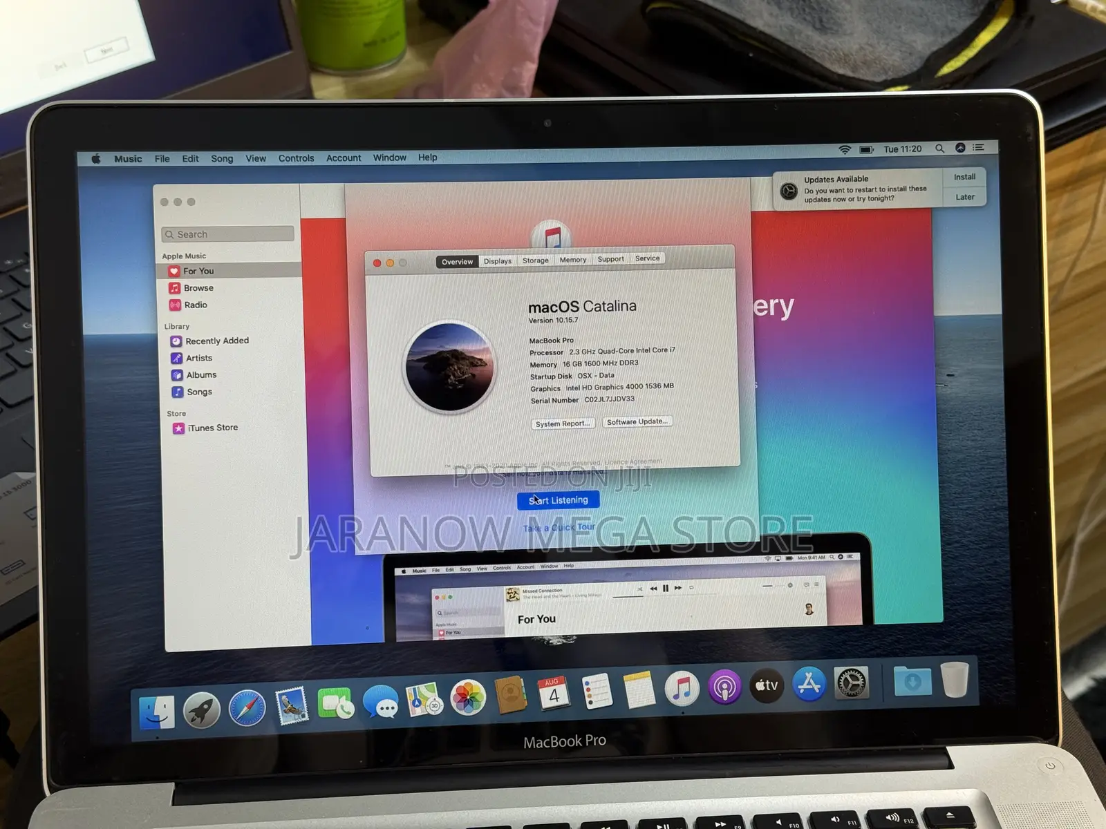 Laptop Apple MacBook Pro 2012 16GB Intel Core i7 HDD 500GB