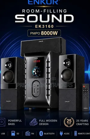 Enkor 8000W Multimedia Speaker System – Powerful Surround Sound Expe