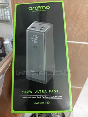 Oraimo 27600mAh Ultra Fast 130W Power Bank.