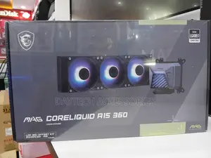 This Is an MSI MAG CORELIQUID A15 360 All-in-One Liquid CPU Cooler.