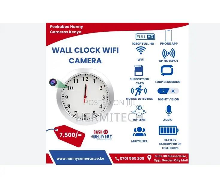 Smart Wall Clock Camera for Home Security