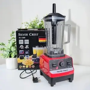 Family-Sized Silver Crest 2-in-1 Double Cup Blender Grinder
