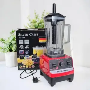 Easy-Clean Silver Crest 2-in-1 Double Cup Blender Grinder
