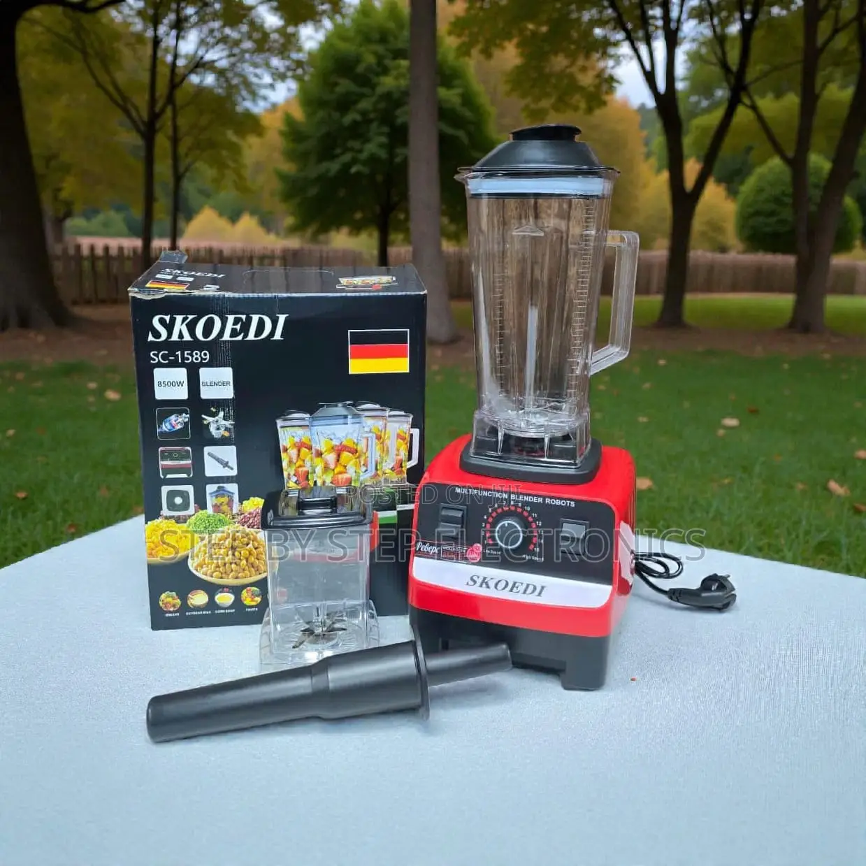 Food-Safe Silver Crest 2-in-1 Double Cup Blender Grinder