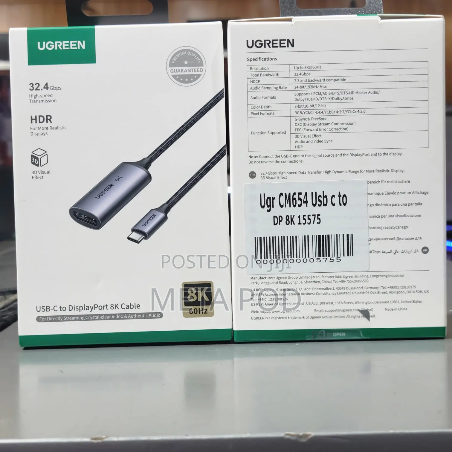 UGREEN USB C to Display Port Adapter Cable