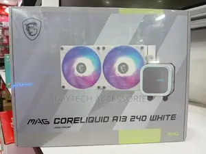 This Is an MSI MAG CORELIQUID A13 240 WHITE AIO Liquid Cooler