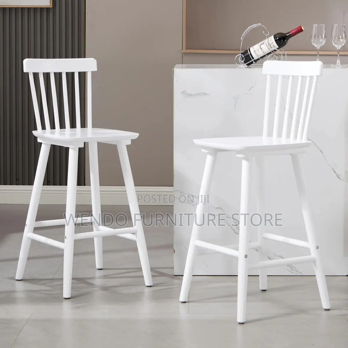 Barstool; Armless Black Eames Barstool Style