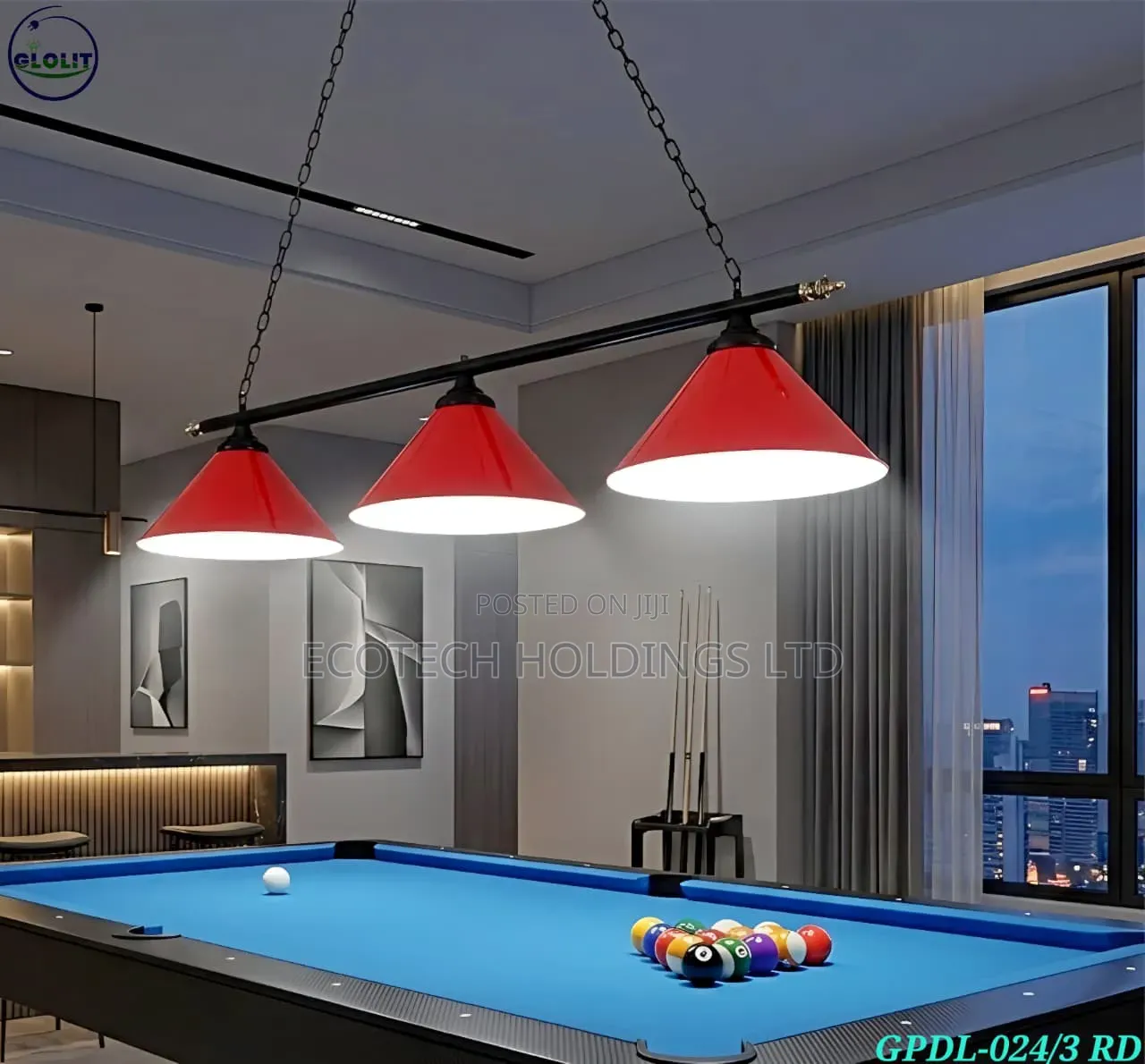 3 in 1 Red Pendant Lights