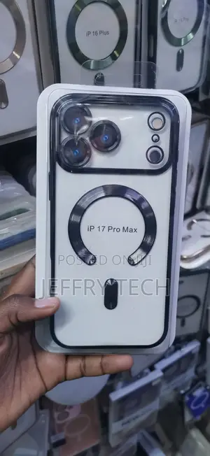 Transparent MagSafe Phone Case With a Black Frame