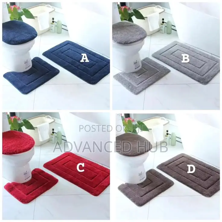 3pc Flocking Antislip Microfiber Mats