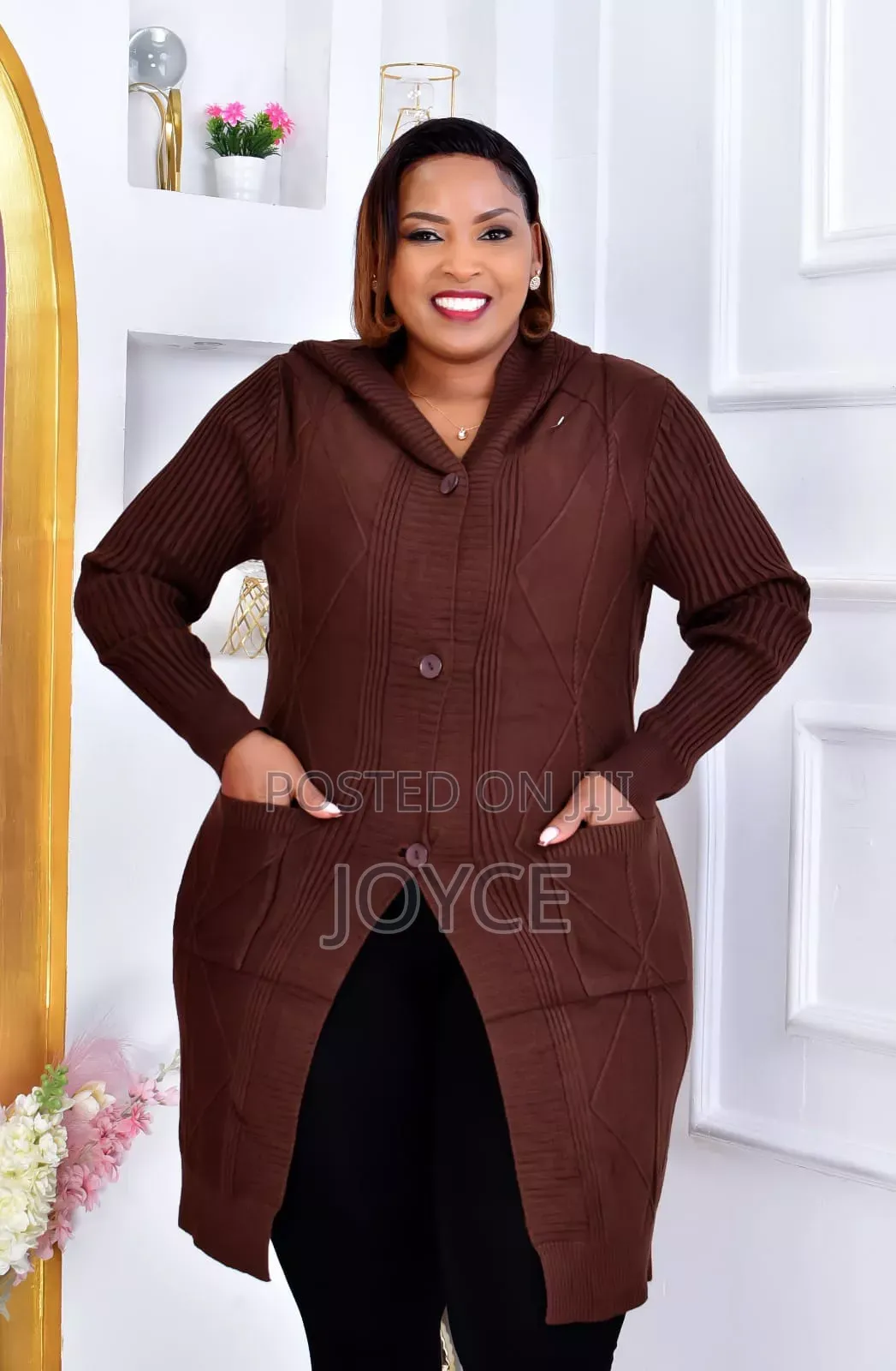 Free Size Warm Hooded Kimono Sweator