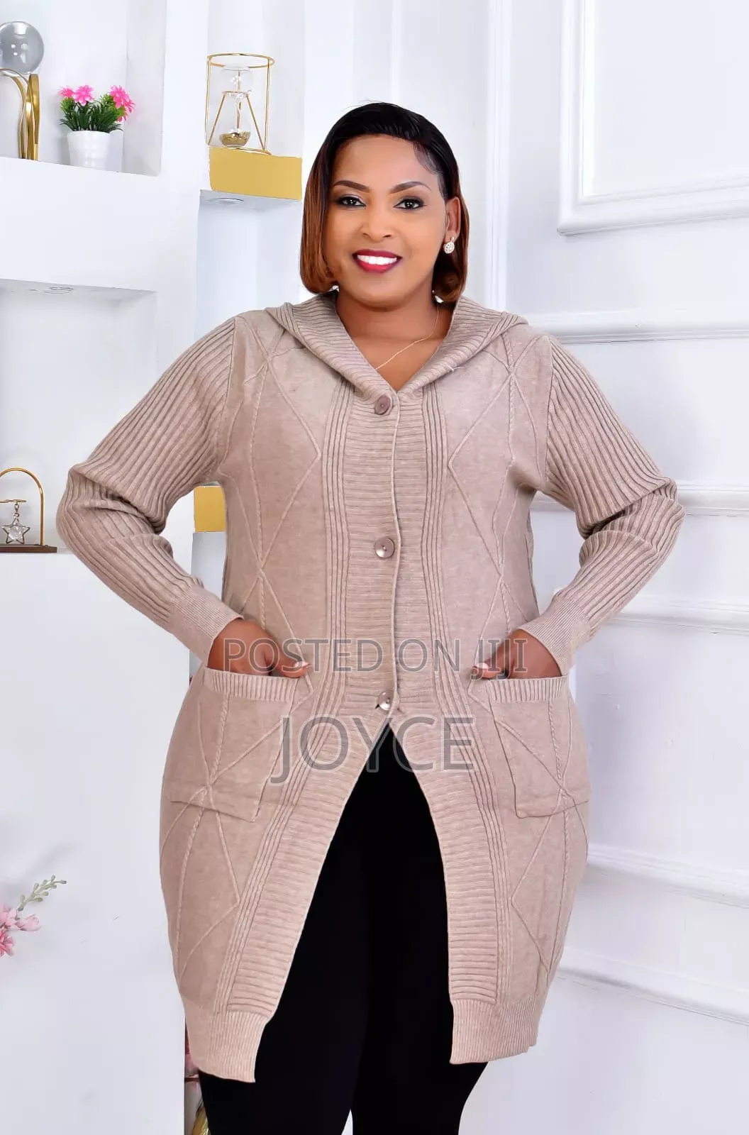 Free Size Warm Hooded Kimono Sweator