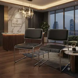 Office Chairs; Armless Black Catalina v Office Visitors Chairs