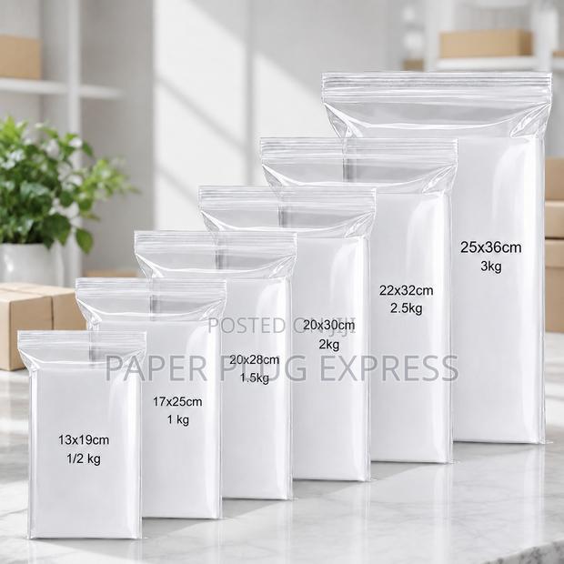 1/2 Kg 14x20cm Extra-Thick Clear Ziplock Storage Bags - 100pcs