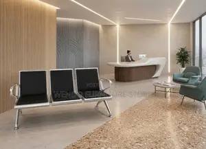 Office Benches; Three Seaters Leather Receptionist Office Benches