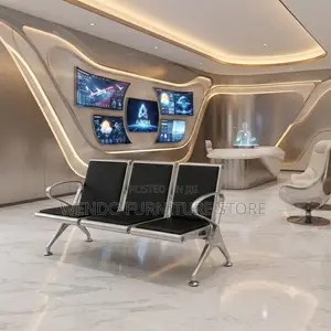 Office Benches; Three Seaters Leather Receptionist Office Benches