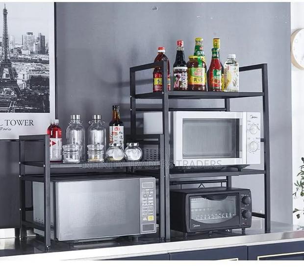 Metallic Microwave Stand - main view