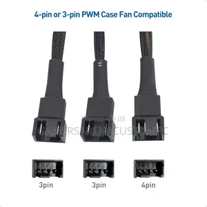 Cable Matters 2-Pack 3 Way 4 Pin PWM Fan Splitter Cable