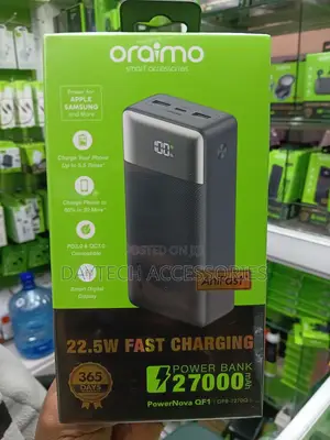 Oraimo 27000mAH Fast Charging Power Bank With Digital Display.