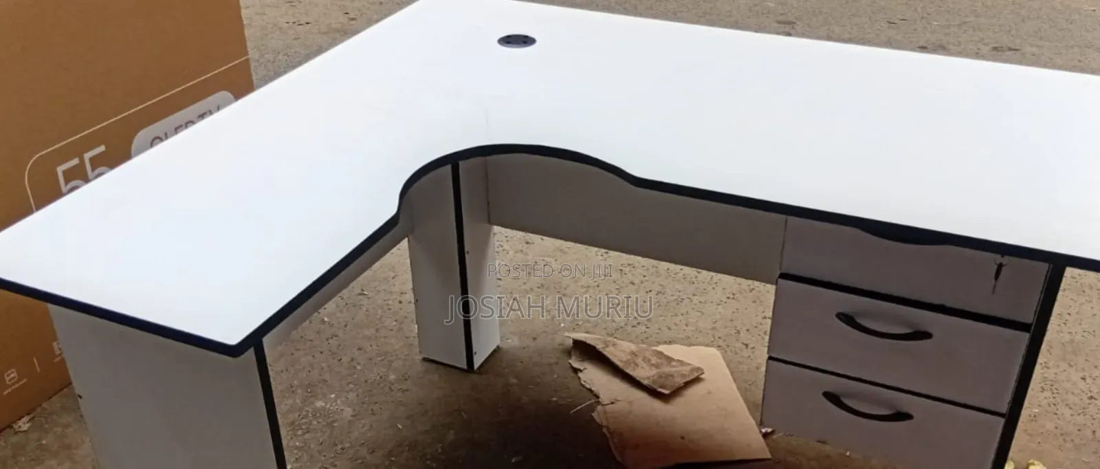 L Shape Study Table 1.2m