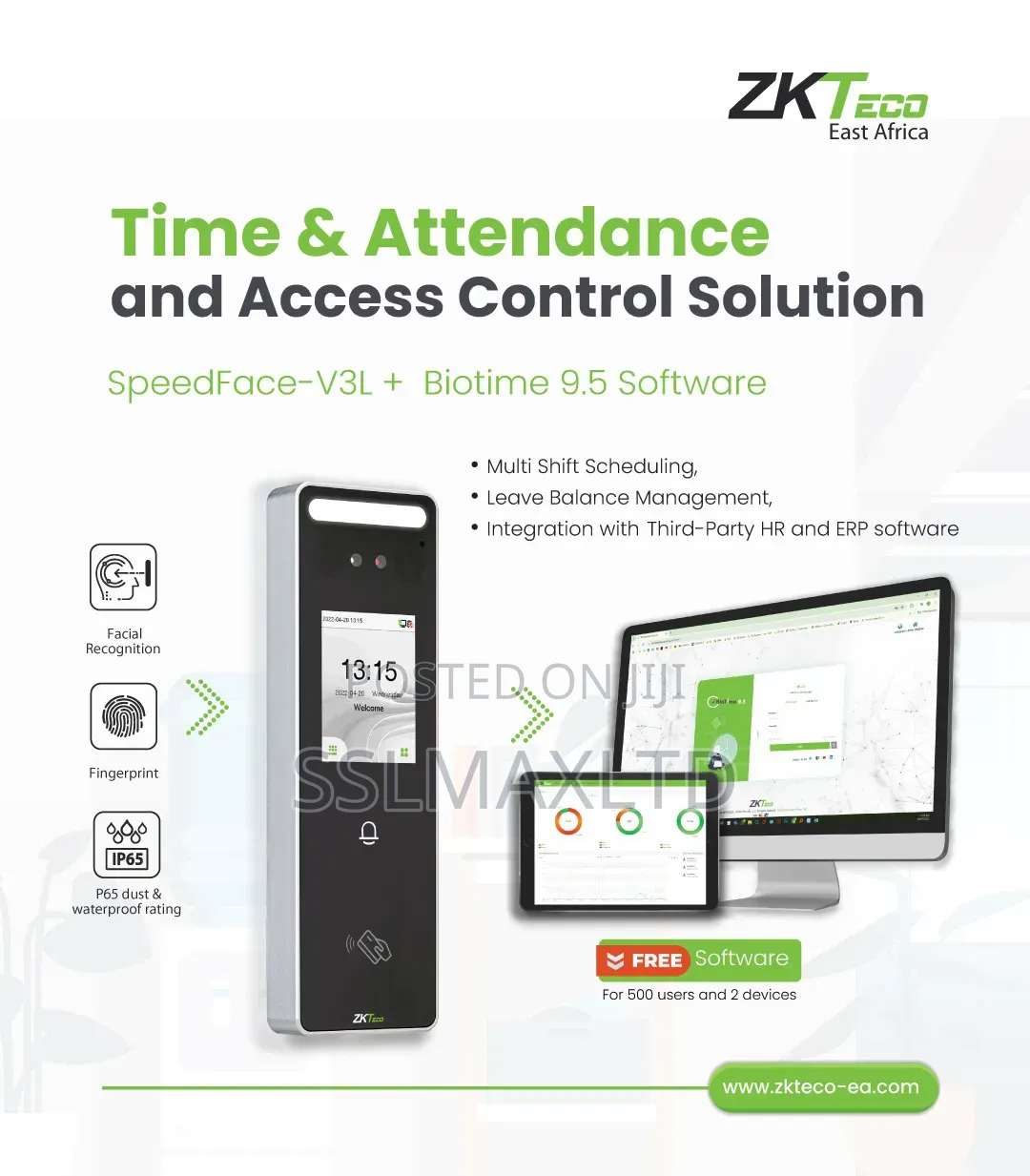 Speedface V3l Access Control Terminal
