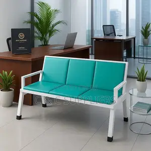 3-Seater Upholstered Waiting Bench