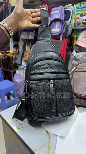 Unisex Leather Shoulder Crossbody Sling Chest Bag_yu