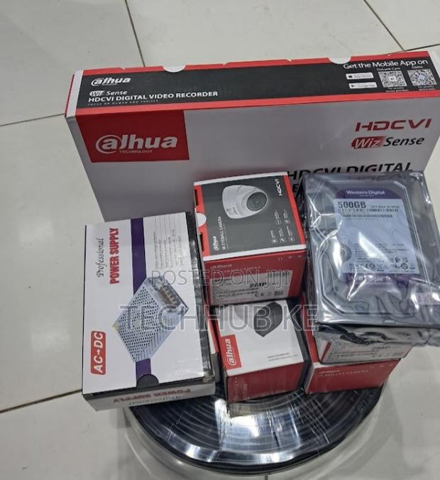 Dahua 4 Camera HD CCTV Kit With DVR, HDD Power Supply