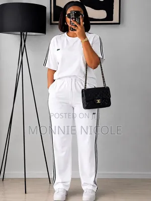 Ameeri White Casual Women 2pc Set