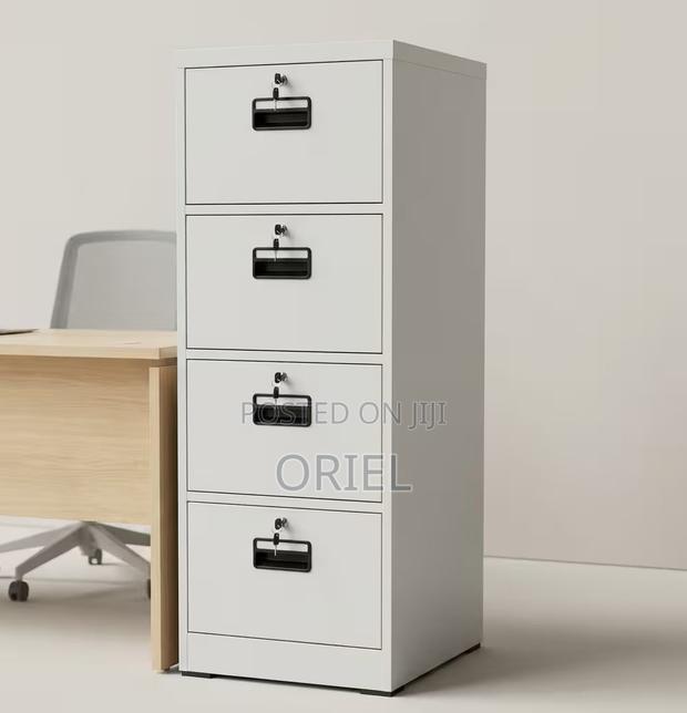 Office Cabinet : 4-Drawer Steel Filing Cabinet Each With Key