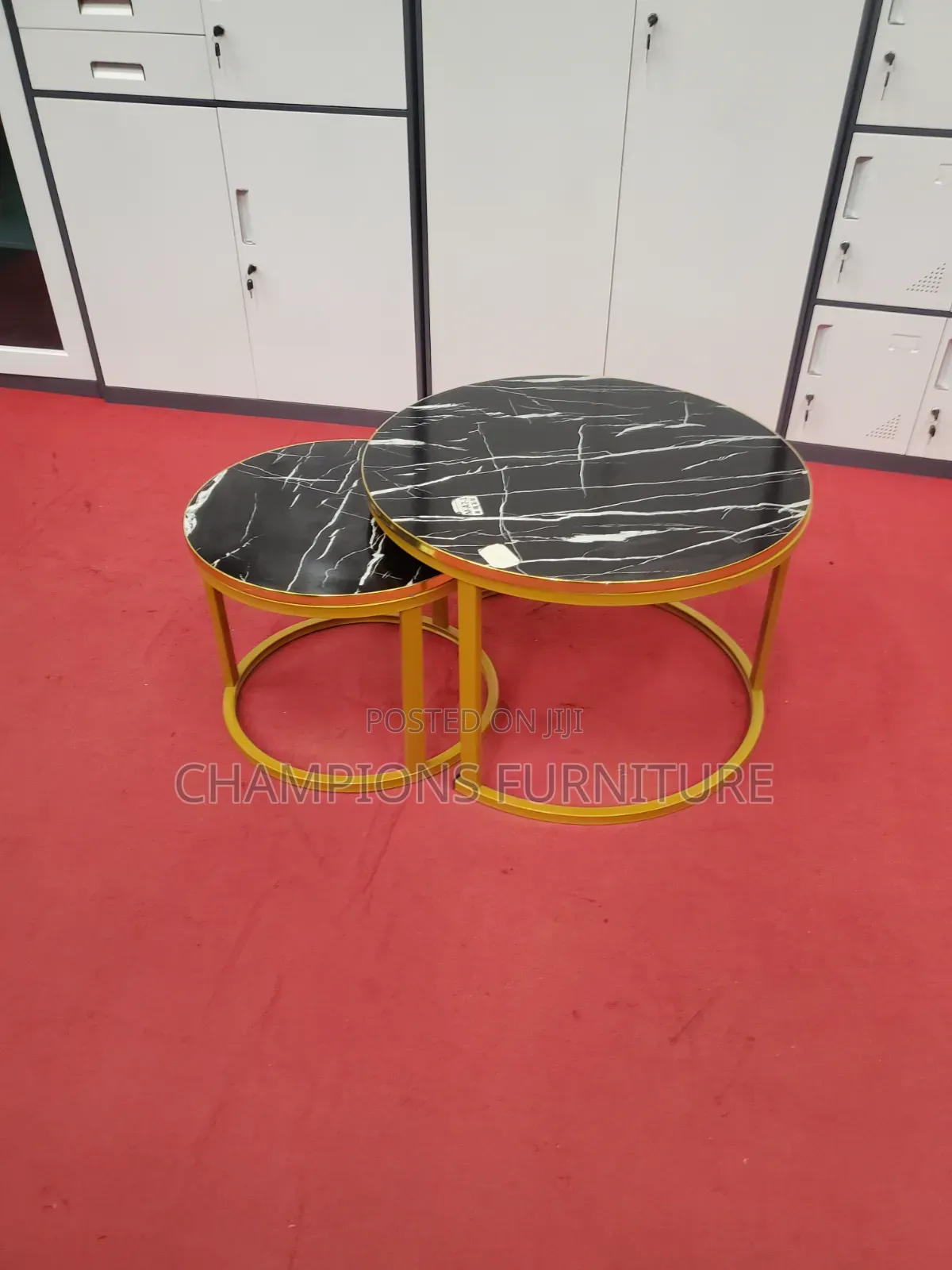 2-Piece Black Nesting Coffee Table