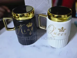 Fancy Couple Cups Branded Mr Mrs King Queen