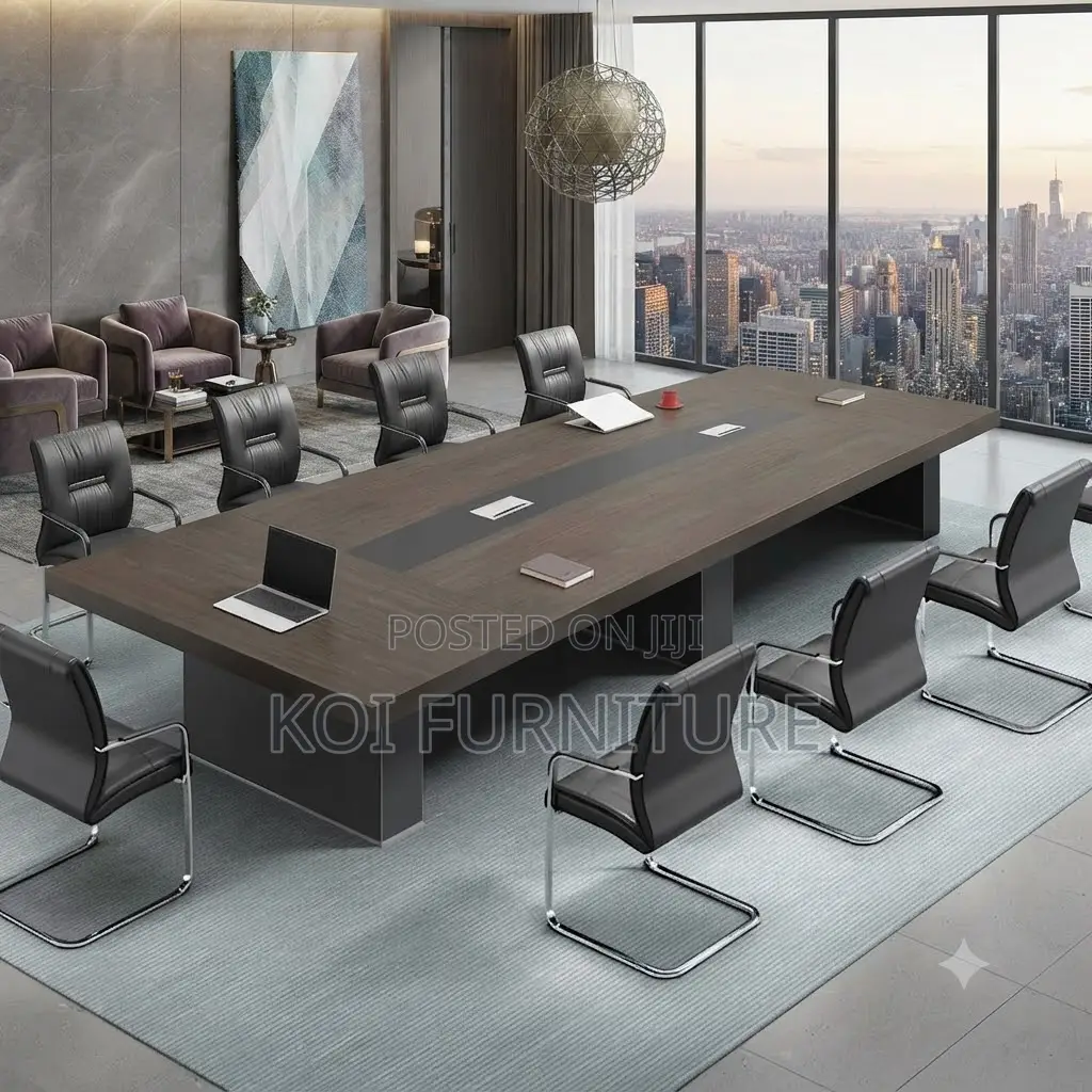 Boardroom Table; 3 Meters Gray-Brown Executive Boardroom Table