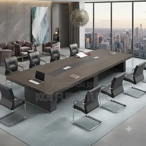 Boardroom Table; 3 Meters Gray-Brown Executive Boardroom Table