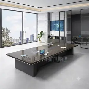 Boardroom Table; 3 Meters Gray-Brown Executive Boardroom Table