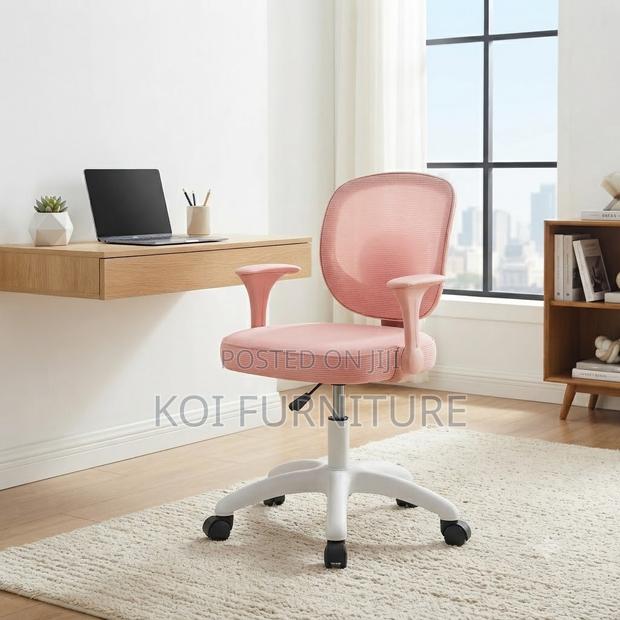 Office Chairs; Pink Home Studying Clerical Chairs - main view