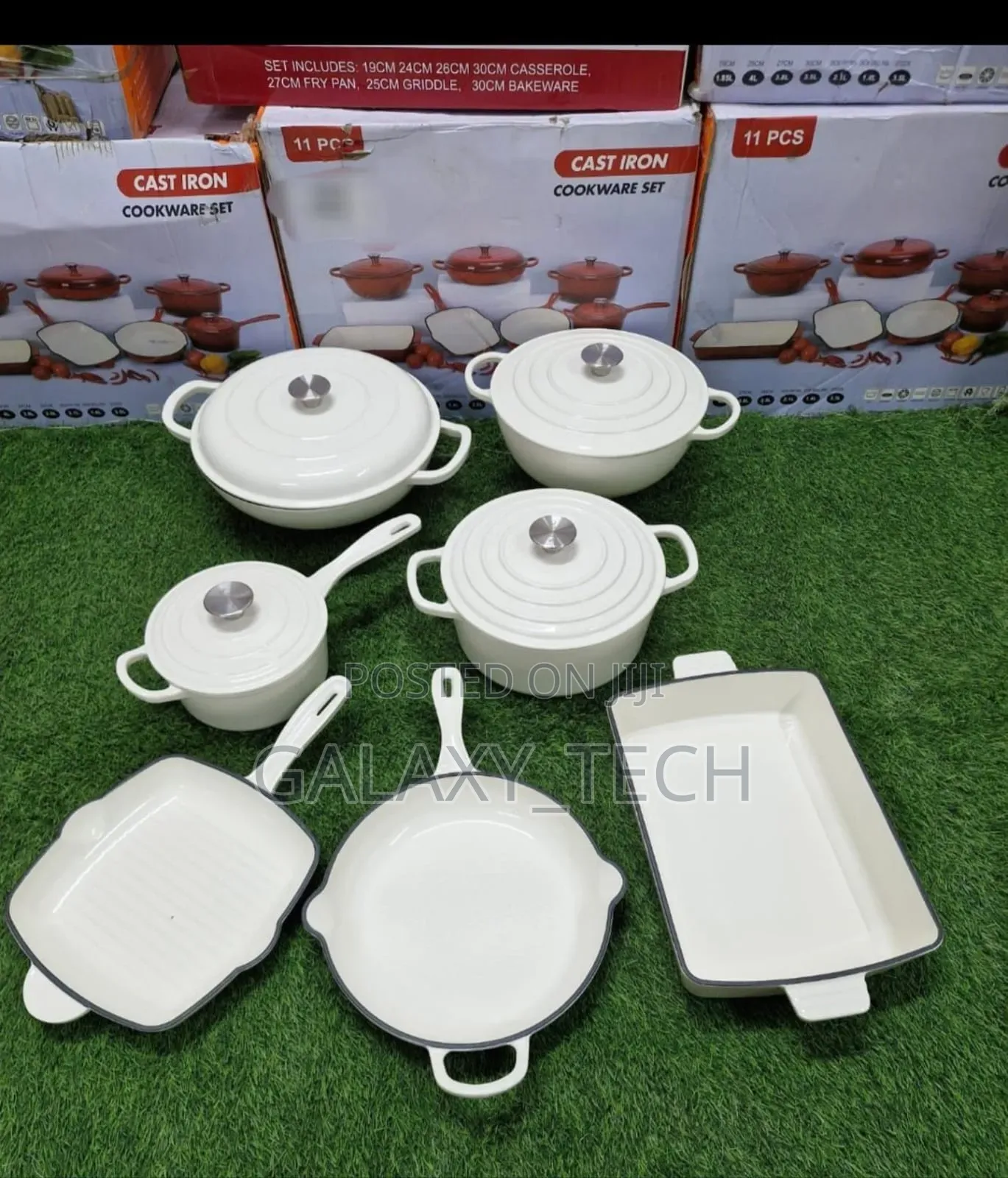 11 PCS Enamel Cast Iron Cookware Set