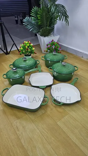 11 PCS Enamel Cast Iron Cookware Set