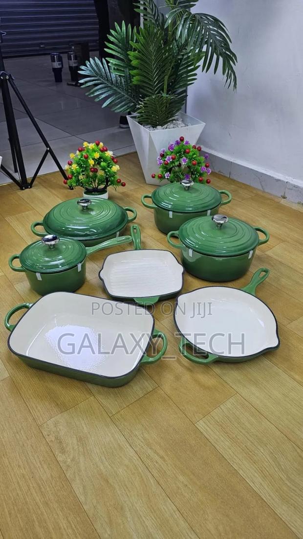 11 PCS Enamel Cast Iron Cookware Set - thumbnail 2