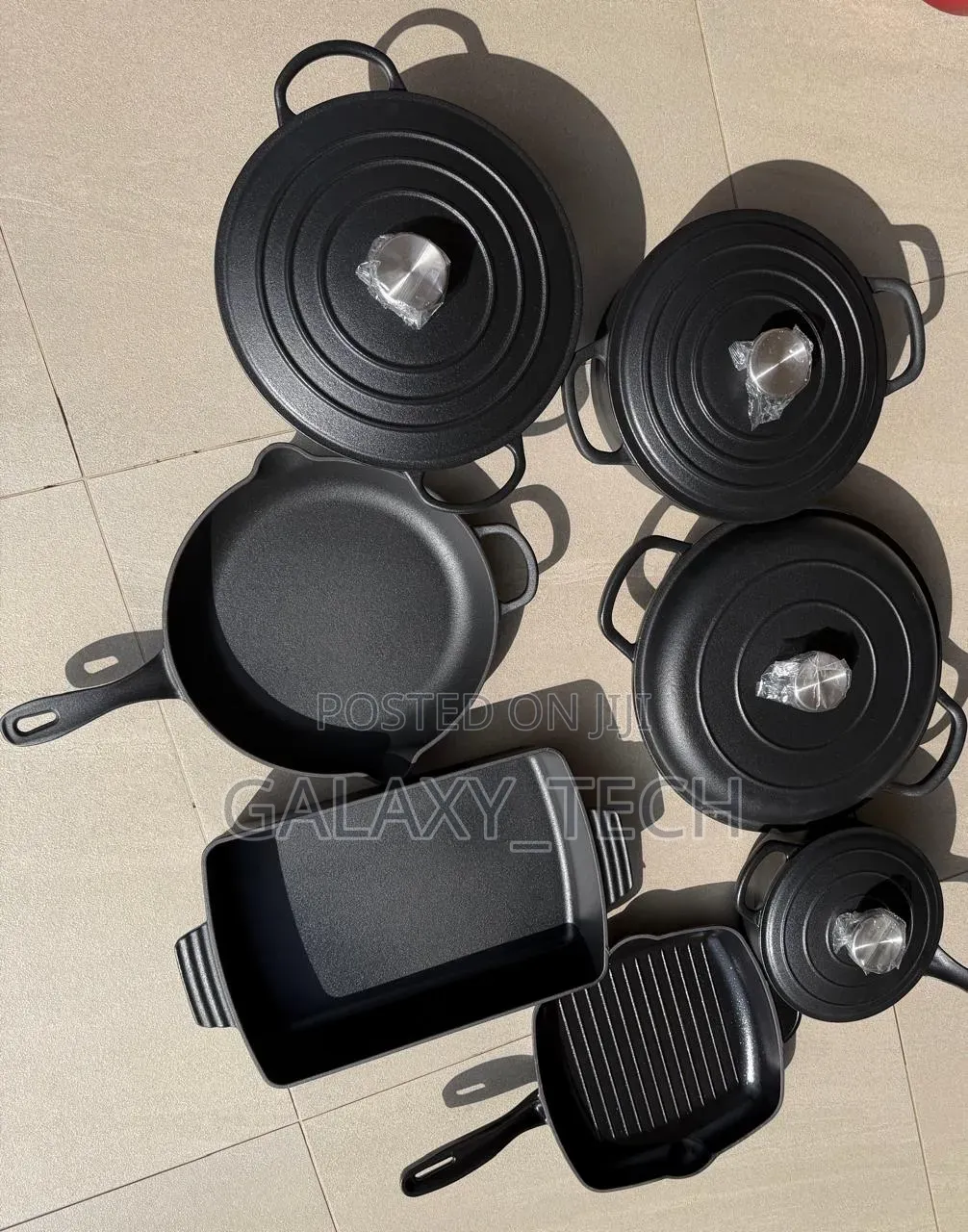 11 PCS Enamel Cast Iron Cookware Set