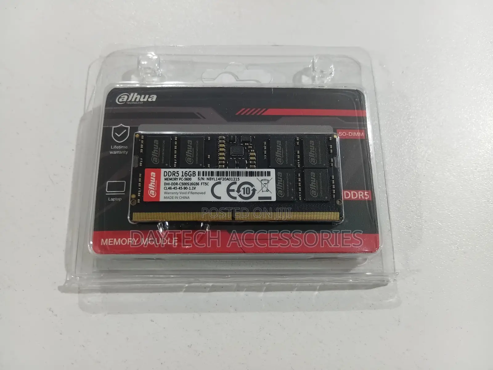 Dahua Technology 16GB DDR5 5600MHz SO-DIMM Laptop Memory Ram.