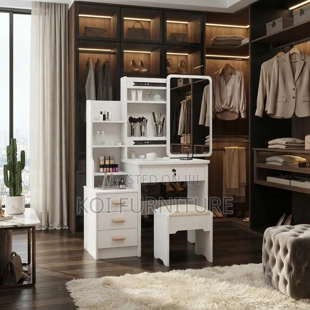 Dressers; Bedrooom White Dressing Room Table