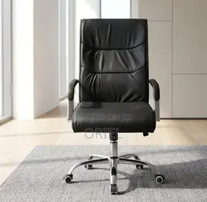 Office Chair : Office Swivel Leather Padded Visitor Chair