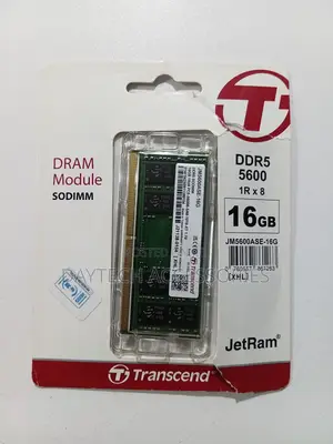 Transcend RAM 16GB DDR5 5600MHz CL46 (1Rx8) Laptop Memory.