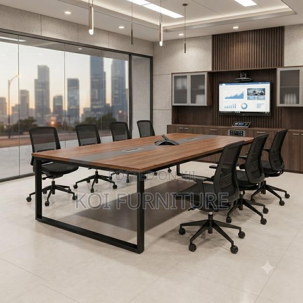Boardroom Table; 2400mm Brown-Top Boardroom Table - thumbnail 2