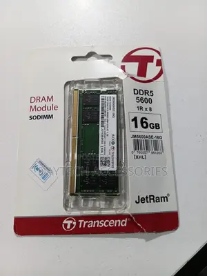 Transcend 16GB DDR5 5600MHz Laptop RAM - Black