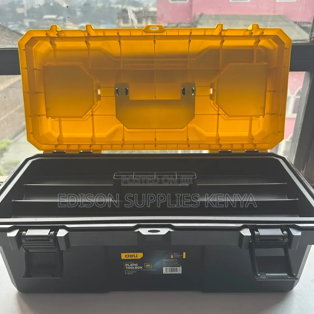 Deli Tool Box 20" Inch Plastic ToolBox Lockable Storage Boxes Wt Tray